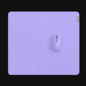 Hybrid mouse mat with a soft base and smooth glide